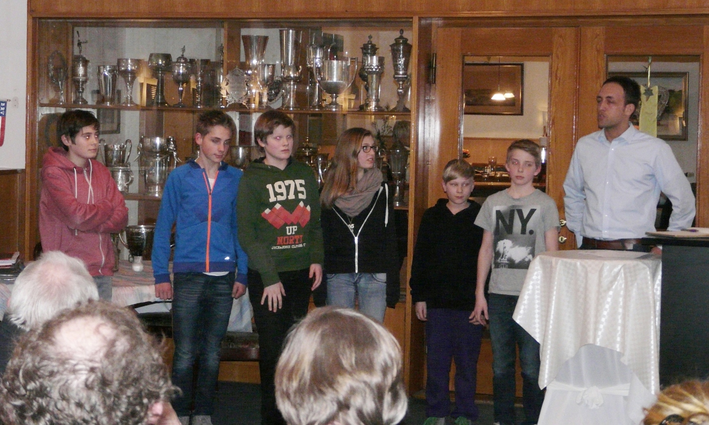 Erik mit den anwesenden Kindern -  Jasper, Tim, Felix, Lynn, Johann und Jan